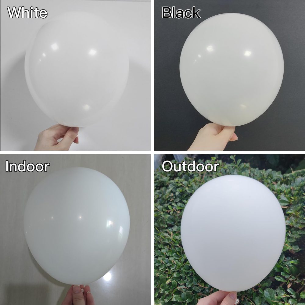 BIQIQI 113pcs White Party Balloon Arch Kit, Pastel White Latex Balloon Set for Baby Shower Birthday Celebration Party Decoration (Milk White) - Image 3