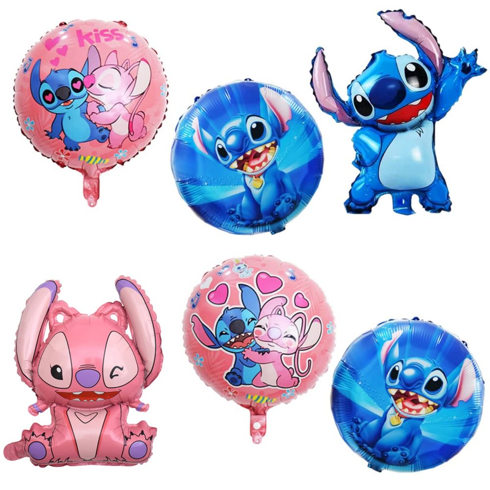 CAMEKIAY 6 PCS Stitch Birthday Party Balloons, Stitch Party Decorations, Stitch Cartoon Foil Balloons for Kids Boys Girls Birthday and Baby Shower Parties, Stitch Party Supplies - Image 4