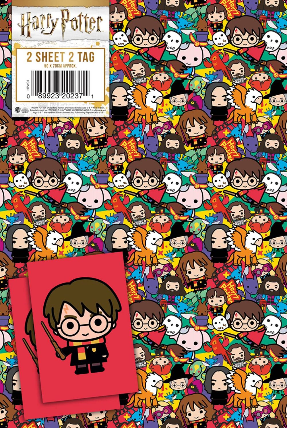 Harry Potter Gift Wrapping Paper - Two Sheet Two Tag