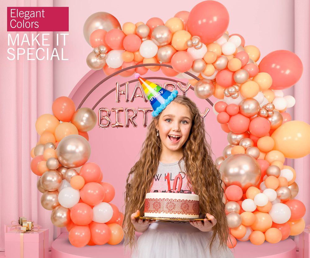 afa Balloon Arch Kit 183 Pcs (Ivory-Dusty Pink-Apricot-Champagne) Balloon Garland Kit for Birthdays, Wedding, Anniversary, Baby shower Decoration - Image 4