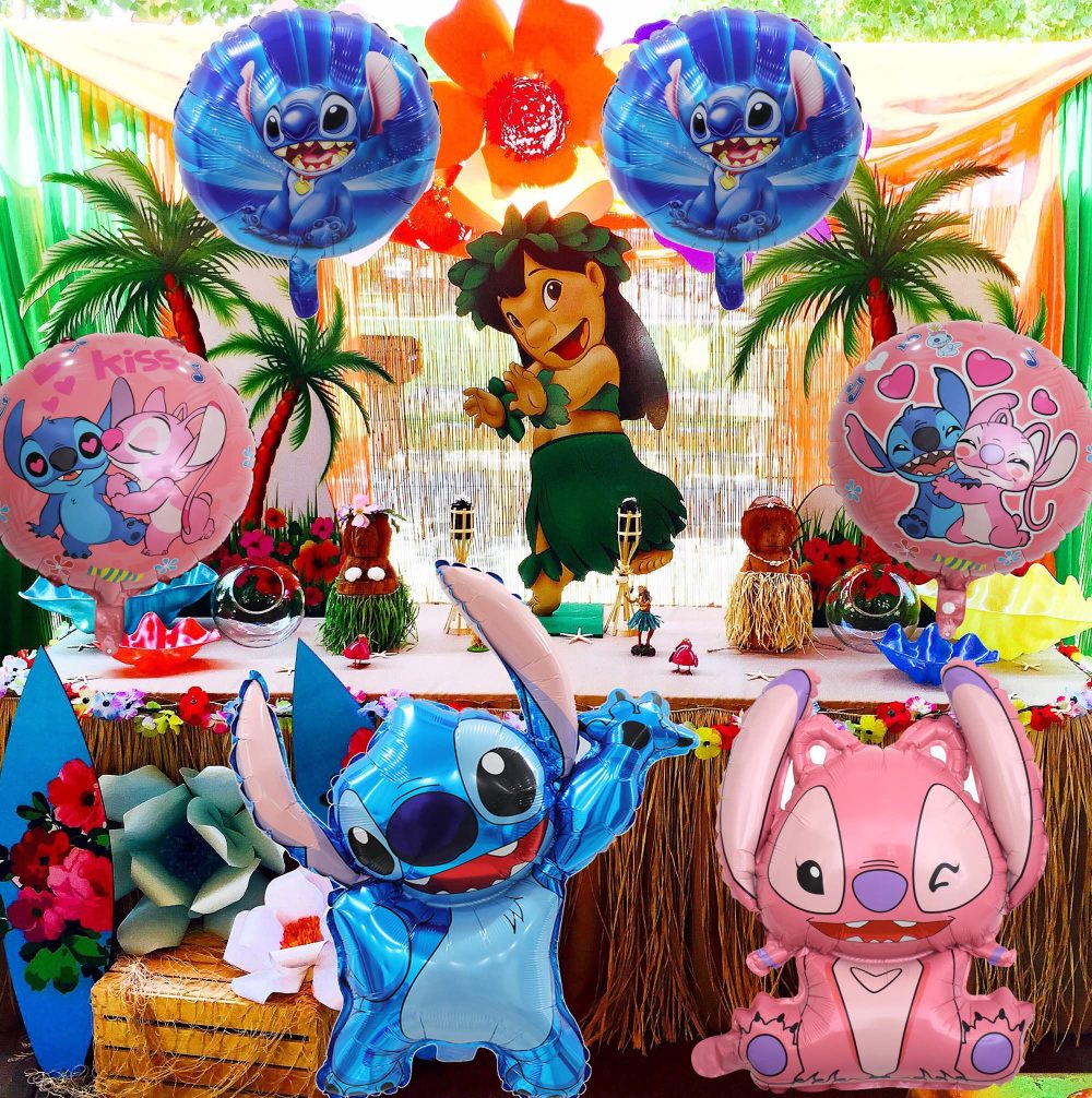 CAMEKIAY 6 PCS Stitch Birthday Party Balloons, Stitch Party Decorations, Stitch Cartoon Foil Balloons for Kids Boys Girls Birthday and Baby Shower Parties, Stitch Party Supplies - Image 6