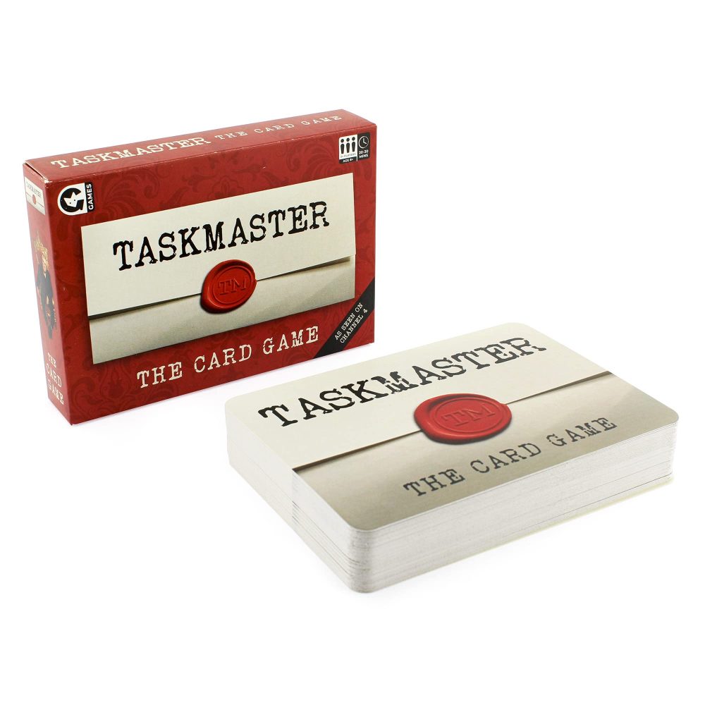 Ginger Fox Taskmaster Card Game | Compete in Hilarious Tasks From The Show | Play Inside or Outside Entertain The Family This Christmas | Secret Santa Gift | Ideal Stocking Filler Size