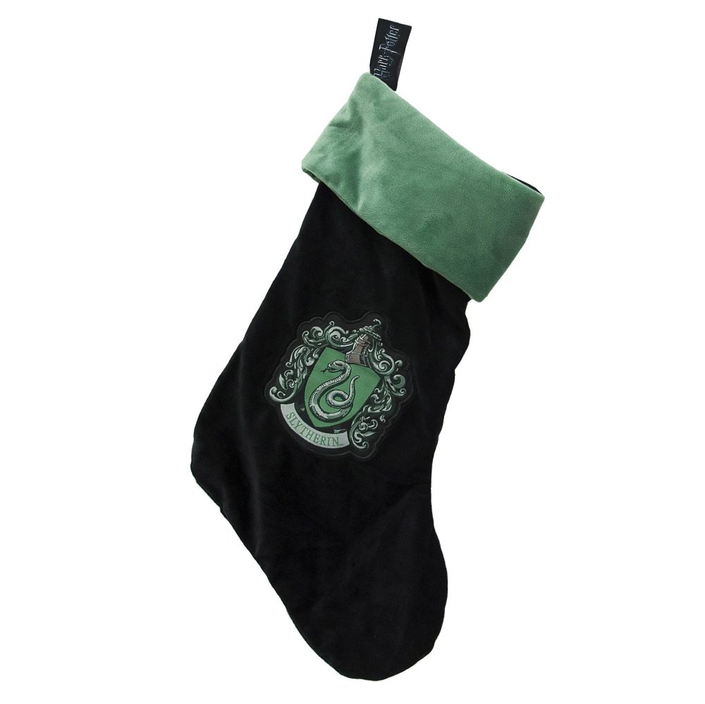 Groovy Uk Christmas Stocking, Polyester, Black/Green, One Size