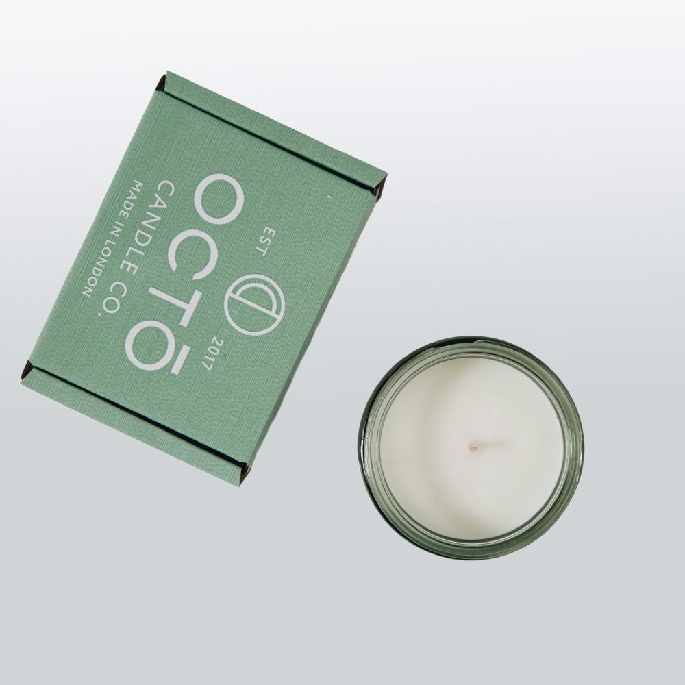 OCTŌ Candle ' Festive Fizz ' Candle | Lemon + Juniper + Lavender |Essential Oil Candle | Long Burning 100% Natural Candle up to 45 Hours | Christmas Candle - Image 4