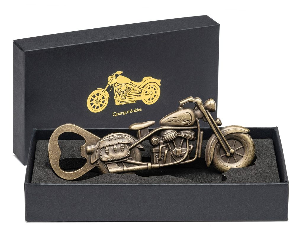 Unique Motorcycle Beer Gifts for Men Vintage Motorcycle Bottle Opener, Fathers Day Gift Christmas Birthday Gift for Him Dad Husband Grandpa Boyfriend