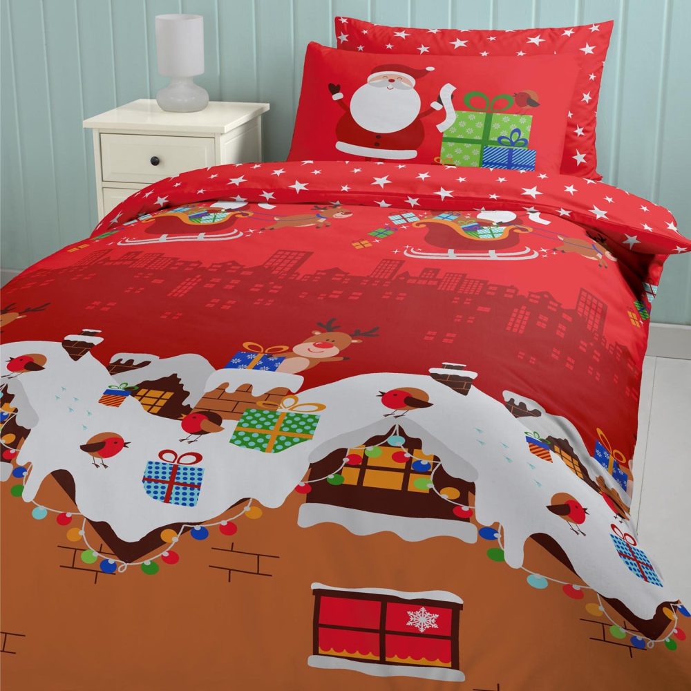 Catherine Lansfield Santa's Easy Care Single Duvet Set Multi