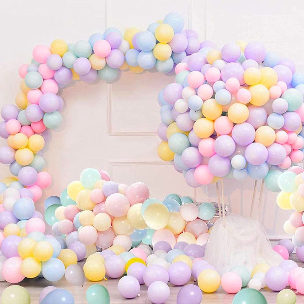 100 Pcs 10 Inch Multicolor Macaron Pastel Latex Balloon,Romantic Balloon Decorative Latex Balloons for Valentines Baby Shower Birthday Party Wedding Engagement Anniversary Xmas Festival Decor Supplies - Image 7