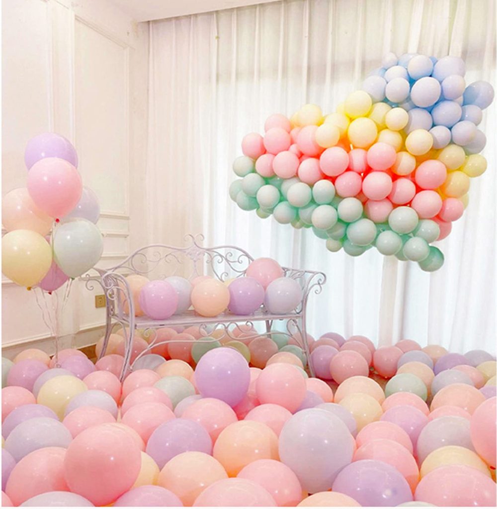 100 Pcs 10 Inch Multicolor Macaron Pastel Latex Balloon,Romantic Balloon Decorative Latex Balloons for Valentines Baby Shower Birthday Party Wedding Engagement Anniversary Xmas Festival Decor Supplies - Image 3