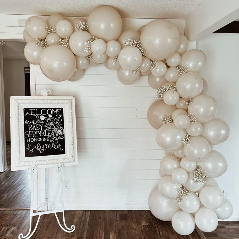 Sand White Balloons 12 Inch 30 Pack Retro Cream White Helium Latex Balloons Matte Vintage Dusty Beige Neutral Plain Balloon for Birthday Wedding Bridal Shower Engagement Anniversary Party Decoration - Image 5