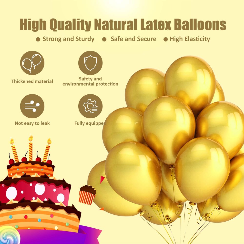 LKFDTW 18th Birthday Decoration for Girl, Gold Happy 18th Birthday Banner, 18th Birthday Balloons, Confetti Latex Balloon Tinsel Curtains Bunting for Women Party Supplies - Image 7