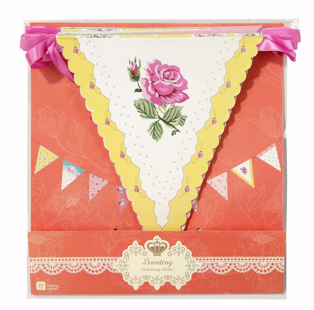 Talking Tables Tea Party Decorations Floral Banner Bunting | Truly Scrumptious | Great For Birthday Party, Baby Shower, Wedding And Anniversary | Paper, 4M - Image 3