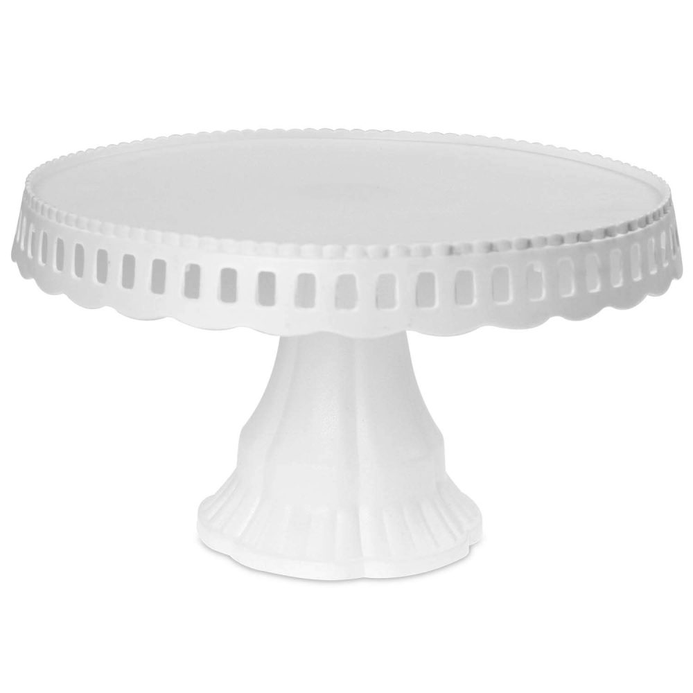 White Plastic Traditional Desserts Cake Stand Plate Display - Image 5