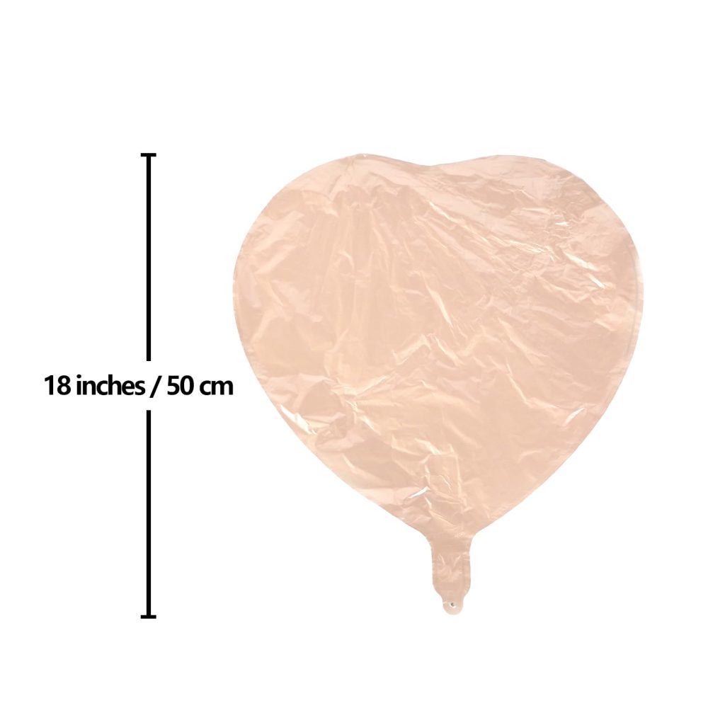 RAYSOONER Foil Balloons, Heart-Shaped, 18 Inch, 5 Vintage Pink, 5 Black, for Birthday Party, Theme Decoration - Image 3