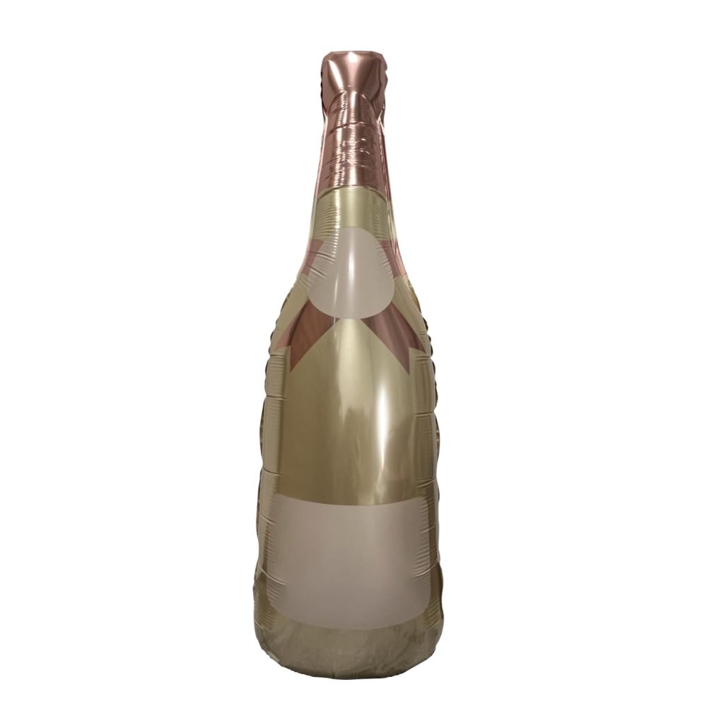 Plain Rose Gold Bottle Foil Balloon, 60cm