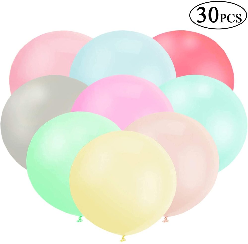 GuassLee 30pcs Pastel Balloons 18 inch Large Pastel Balloons Big Round Pastel Jumbo Latex Balloons for Birthday Wedding Baby Shower Event Decorations - Image 8