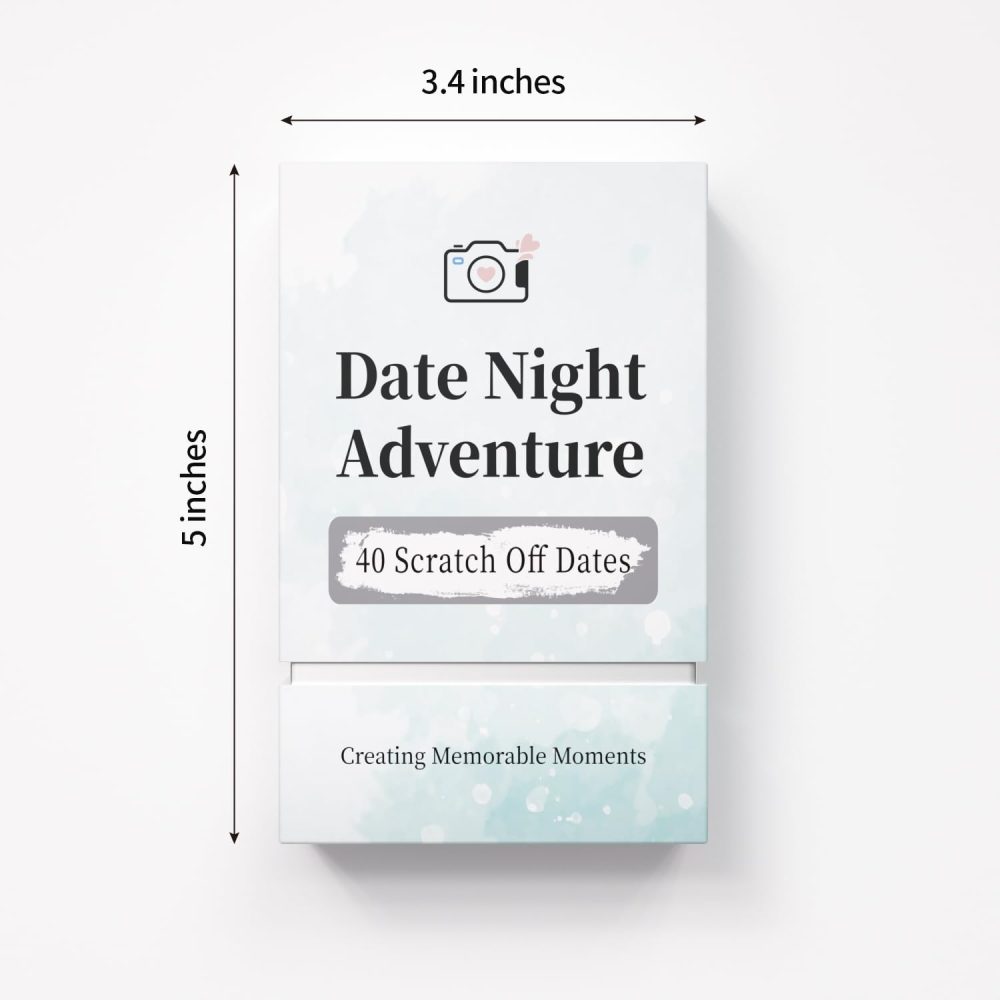 40 Date Night Ideas Card Games for Couples - Unique Date Deck Scratch Off Cards, Great as Couples Gifts for Boyfriend - Romantic Newlywed, Anniversary and Wedding Gift for Him, Couple, Husband or Wife - Image 7