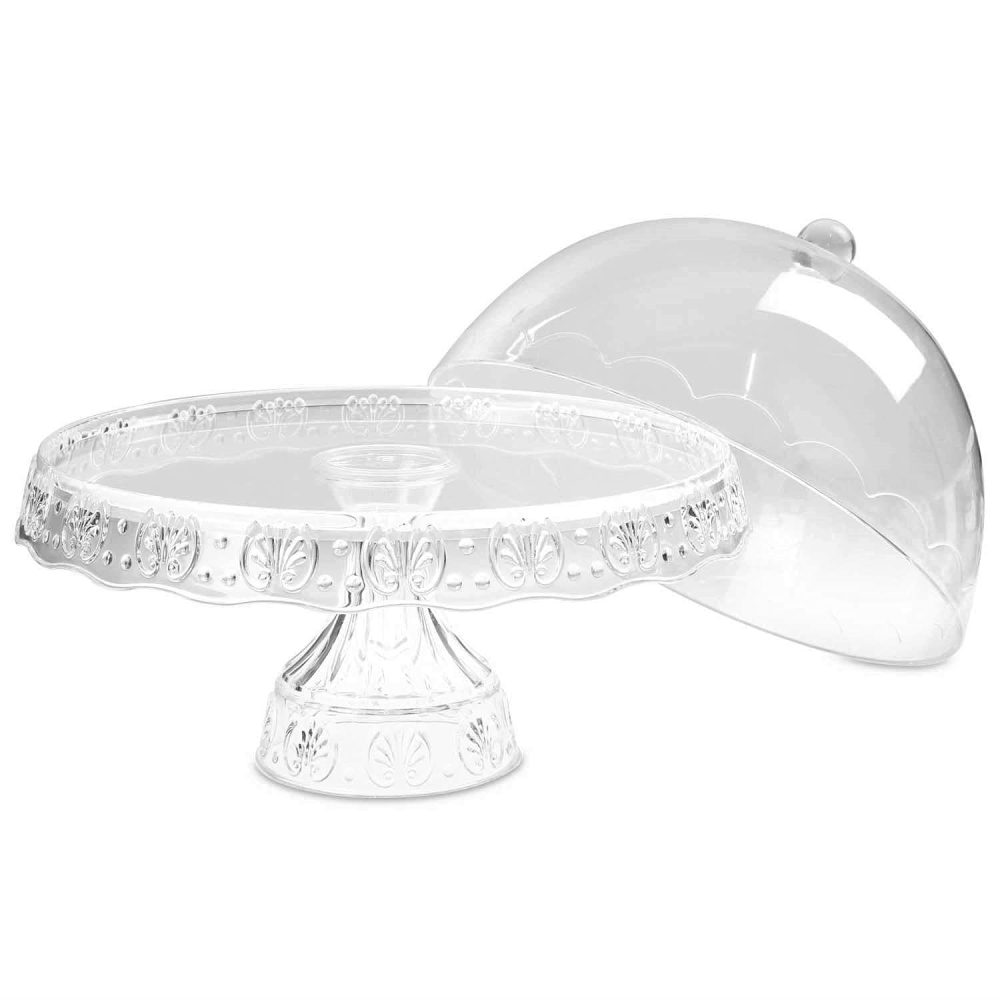 Cake Stand Vintage Dome Cover Afternoon Tea Wedding Party Tableware Perspex Cake Saver Cover - Image 7