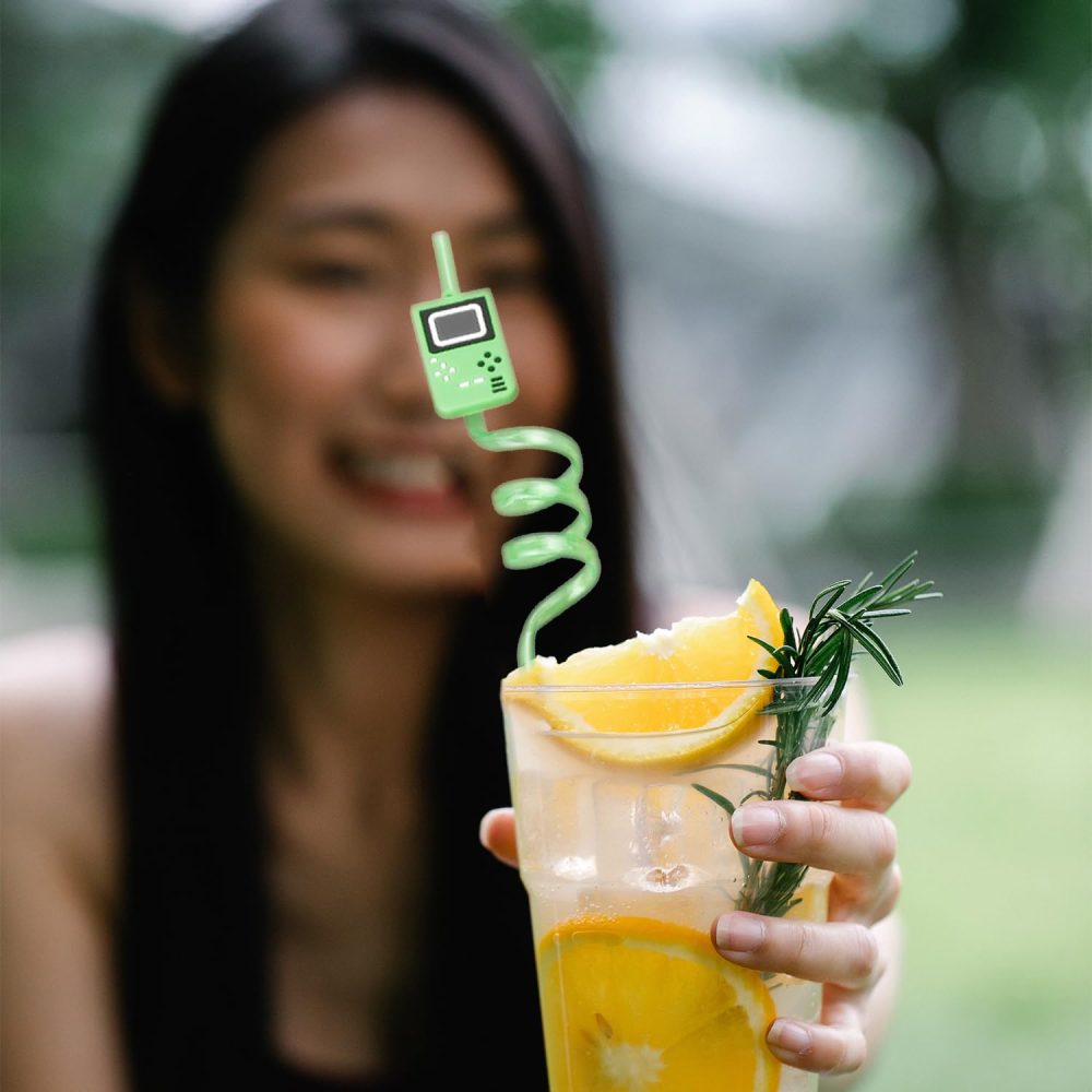 8 PCS Reusable Drink Straws, Plastic Novelty Straws, Game Handle Style Straws, Party Straws, Birthday Party Favour Decoration, Pool Party Supplies - Image 3