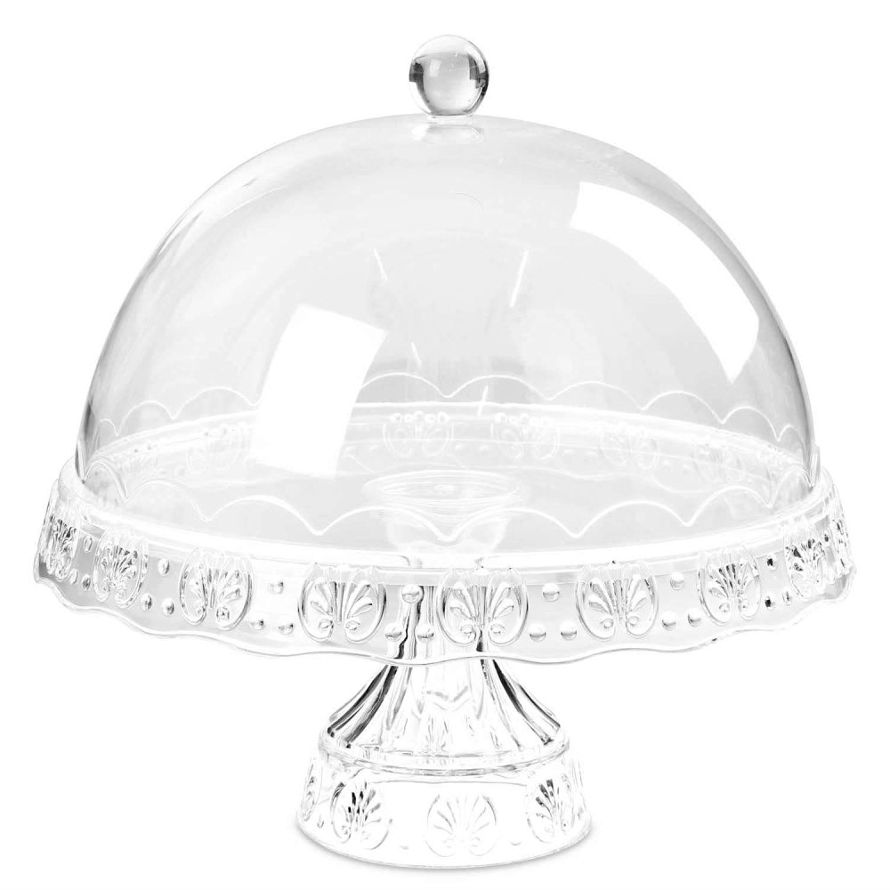 Cake Stand Vintage Dome Cover Afternoon Tea Wedding Party Tableware Perspex Cake Saver Cover