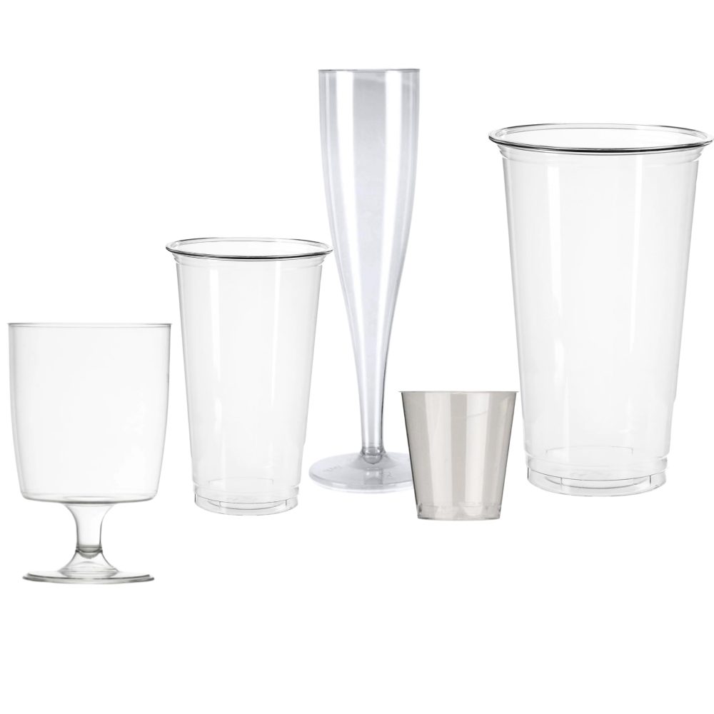 AIOS Recyclable Glasses Party Box Set 180 Piece. Pints (50) Softdrinks, Long Drinks, Half Pints (30), Wine (30), Champagne (20) and Shots (50) - Image 9