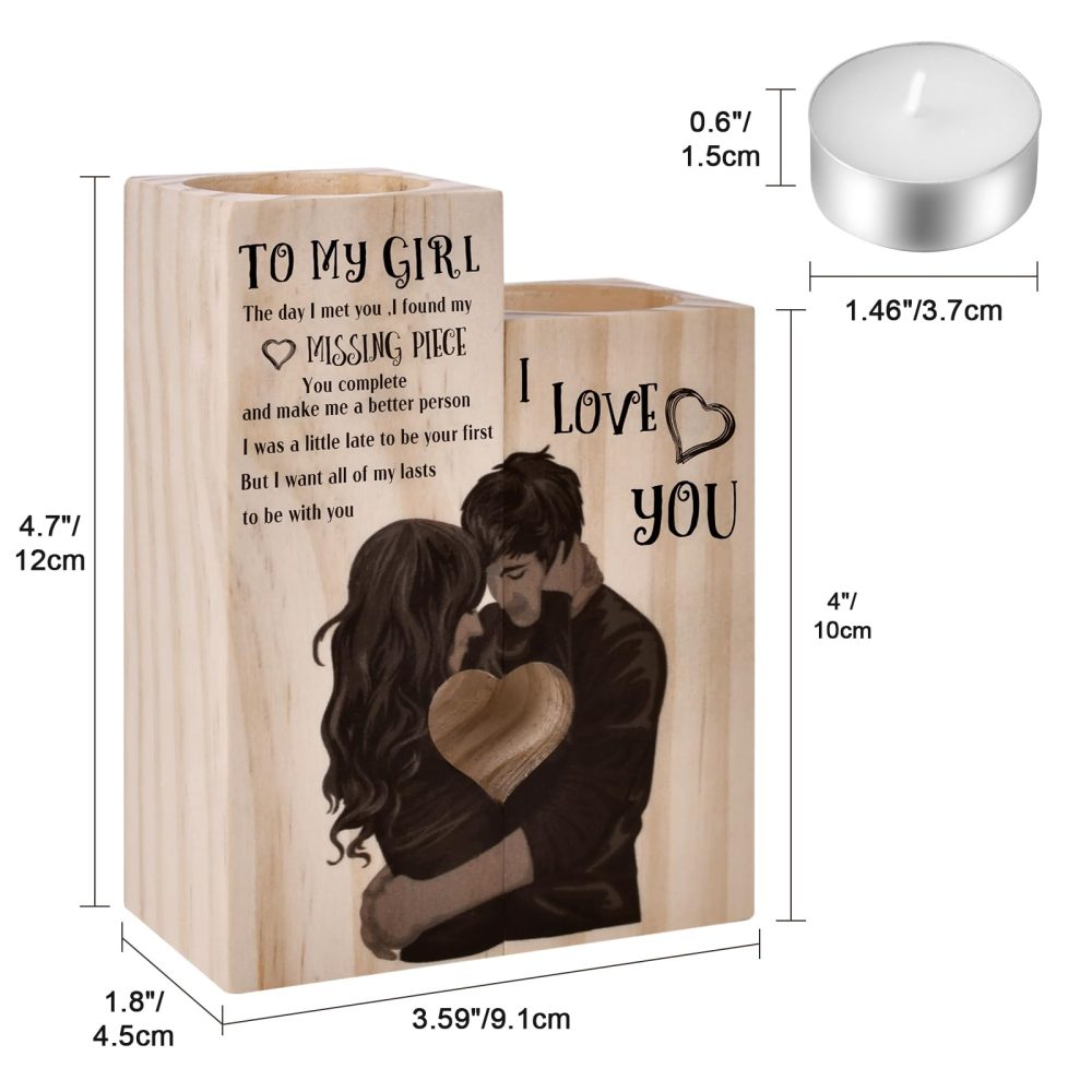 Valentines Gifts for Her Girlfriend,Heart-shaped Craft Candlestick Shelf Gifts for Women Wife,Birthday Gifts for Her Women Wife on Valentines Day Anniversary - Image 6