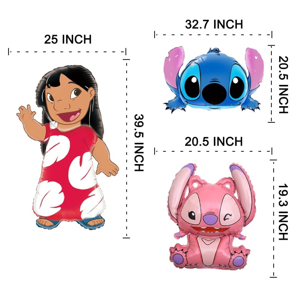 Lilo and Stitch Balloon, Luau Party Decorations, Lilo Foil Balloons for Girl Birthday Party Decoration - Image 4