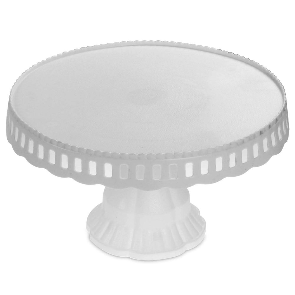 White Plastic Traditional Desserts Cake Stand Plate Display