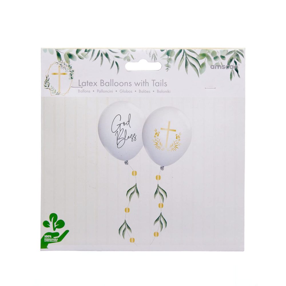 Amscan 9915641 Botanic Cross Godbless Balloon Kit- 4 Pack - Image 3