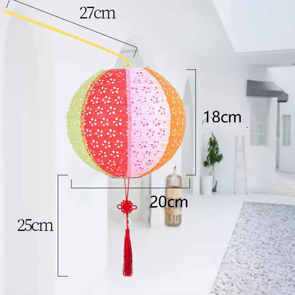 Qlisytpps Paper Lanterns with LED Lights 10 Colours Chinese Japanese Lantern Oriental Style Traditional Asian Bedroom Paper Lamp for Home Wedding Party Decoration 8 Inch (5pcs) Free 2 Spare Lights - Image 3