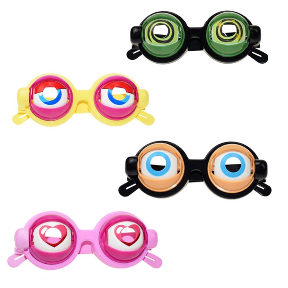 ENUOLI Funny Eyes Glasses Party Props Funny Glasses Wink Eyes Glasses Giant Eyewear Funny Costume Accessories for Halloween Adults Kids Party Favors Adult Kids Party Fancy Dress Photo Props for Party