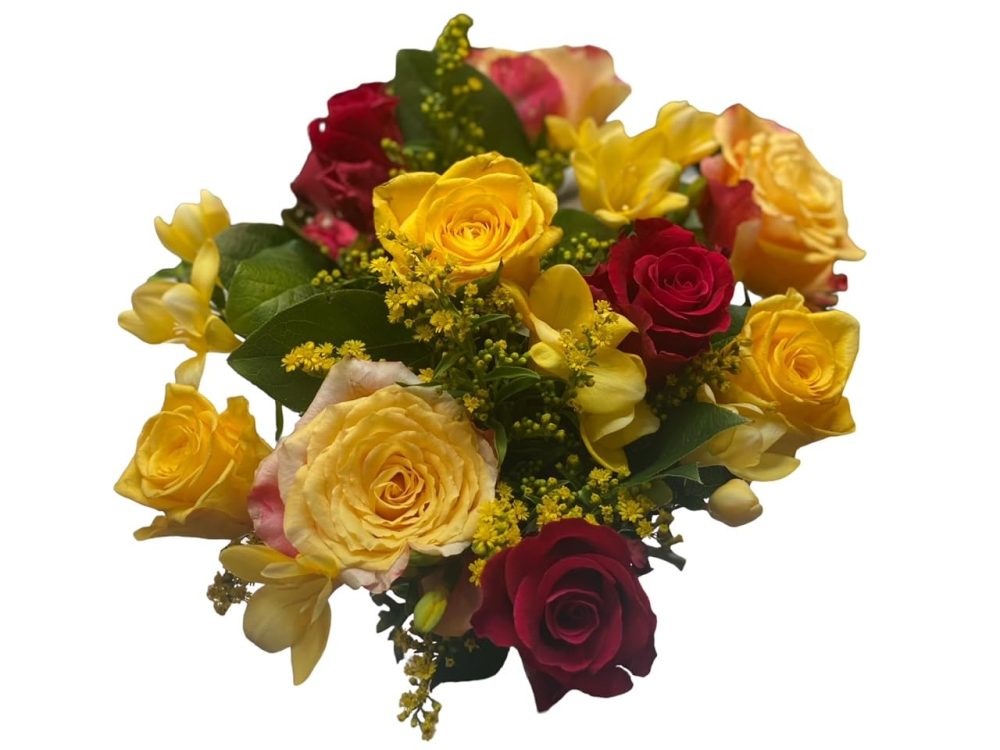 Clare Florist Rose and Freesia Fresh Flower Bouquet - Beautiful Roses and Freesia Flowers Arranged by Florists - Image 4