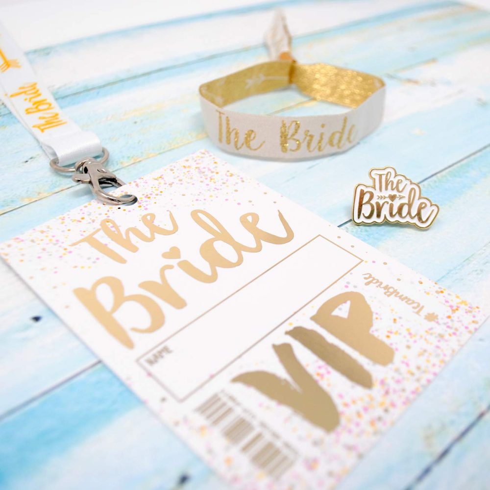 Bride To Be 4 Piece Hen Party Accessories Set ~ Bride Straw, Bride to Be Badge, Lanyard, Bride Wristband, Bride Hen Do Accessories - Image 7