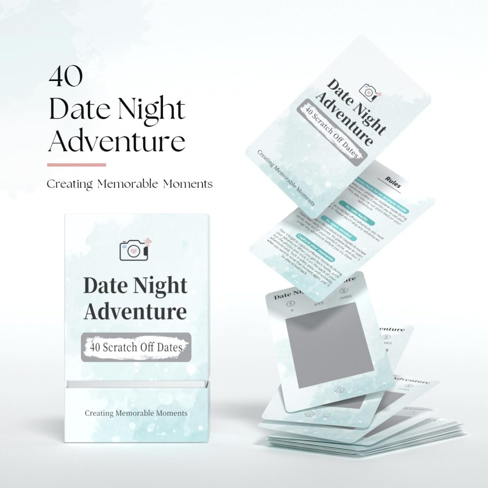 40 Date Night Ideas Card Games for Couples - Unique Date Deck Scratch Off Cards, Great as Couples Gifts for Boyfriend - Romantic Newlywed, Anniversary and Wedding Gift for Him, Couple, Husband or Wife - Image 6