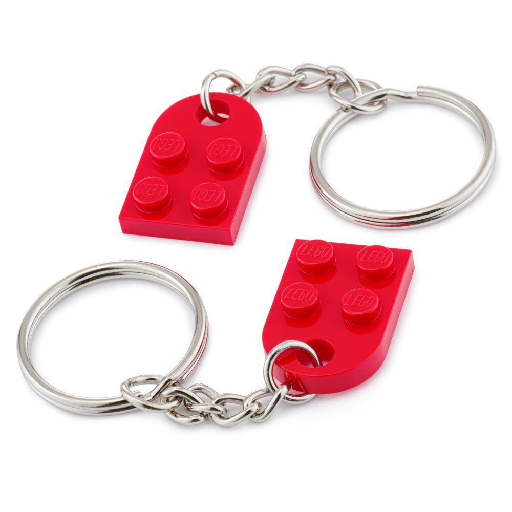 LEGO Heart Keyring | Two Keyrings | Gift Pouch Included | Red - Image 6