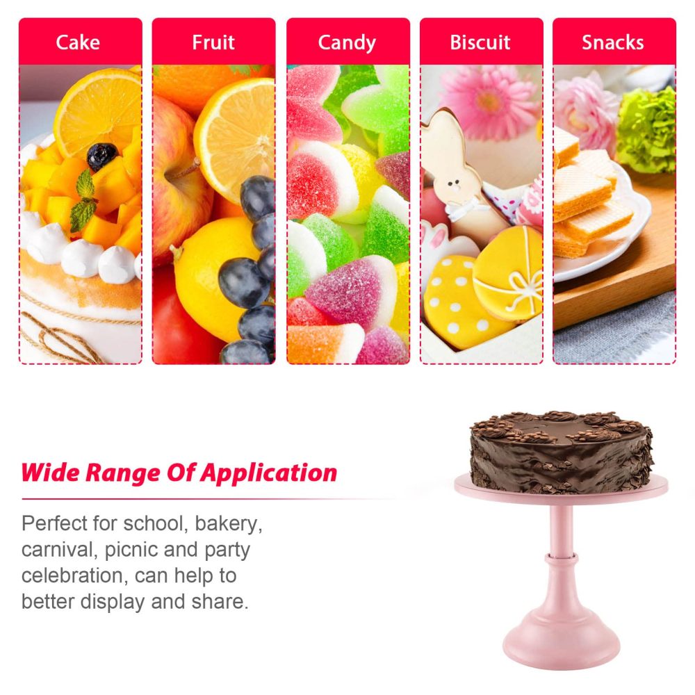 Youyijia Iron Cake Stand 10 Inch Round Cake Plate Pedestal Modern Dessert Display Cupcake Stand with Pedestal for Party Baby Shower Wedding Birthday - Image 4