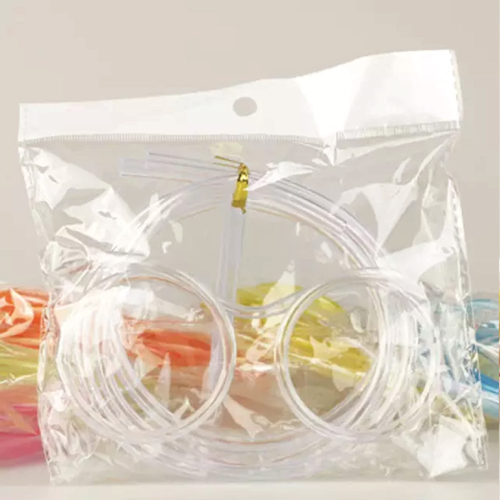 Toyseum 8 x Silly Straw Glasses, Ideal Goody Bag Fillers for Kids, Fun Party Accessories for Boys & Girls, Unique Drinking Straws, Perfect Kids Party Favours, Pack of 8 Mixed Colours - Image 2