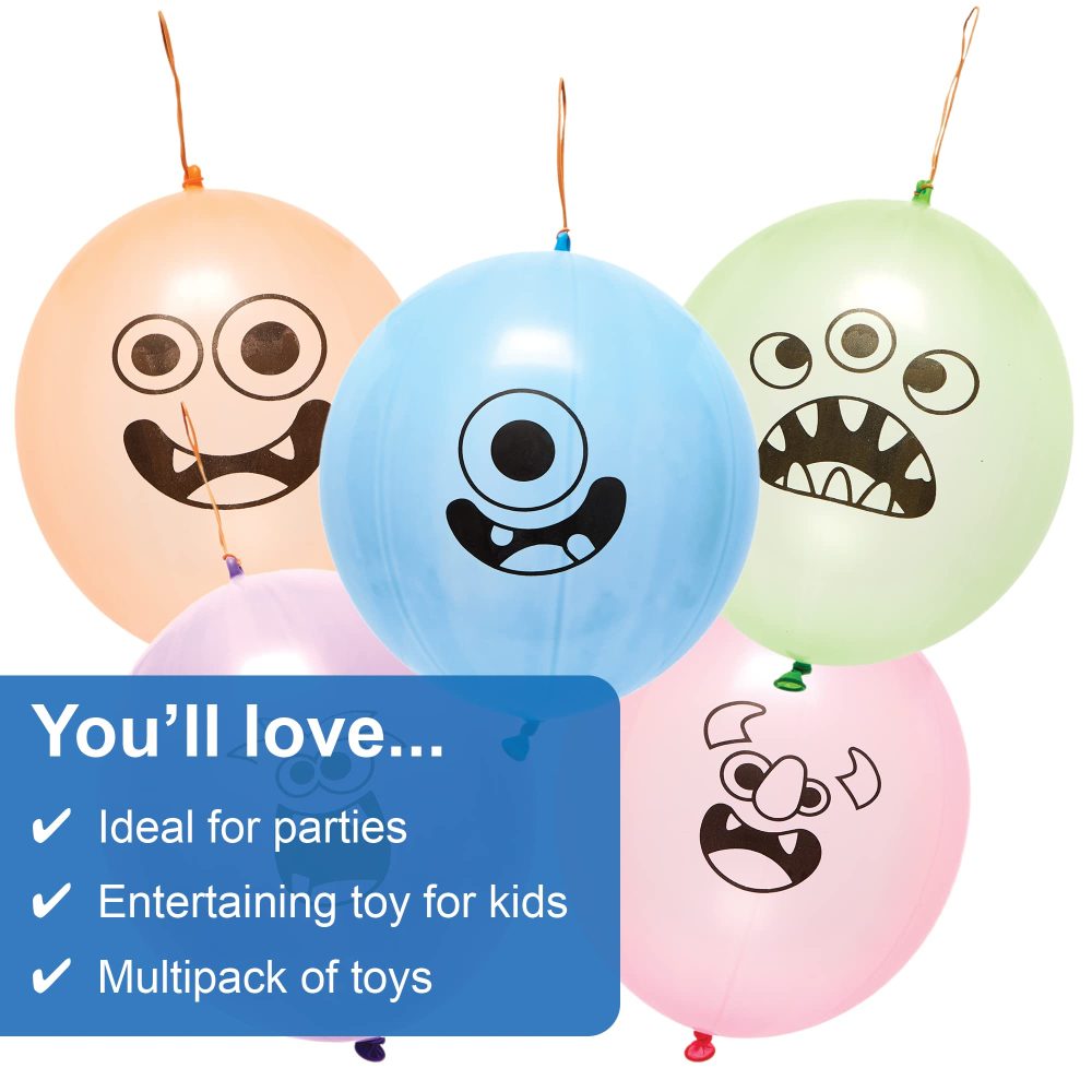 Baker Ross FX761 Monster Bunch Punching Balloons - Pack of 10, Party Bag Fillers for Kids - Image 5