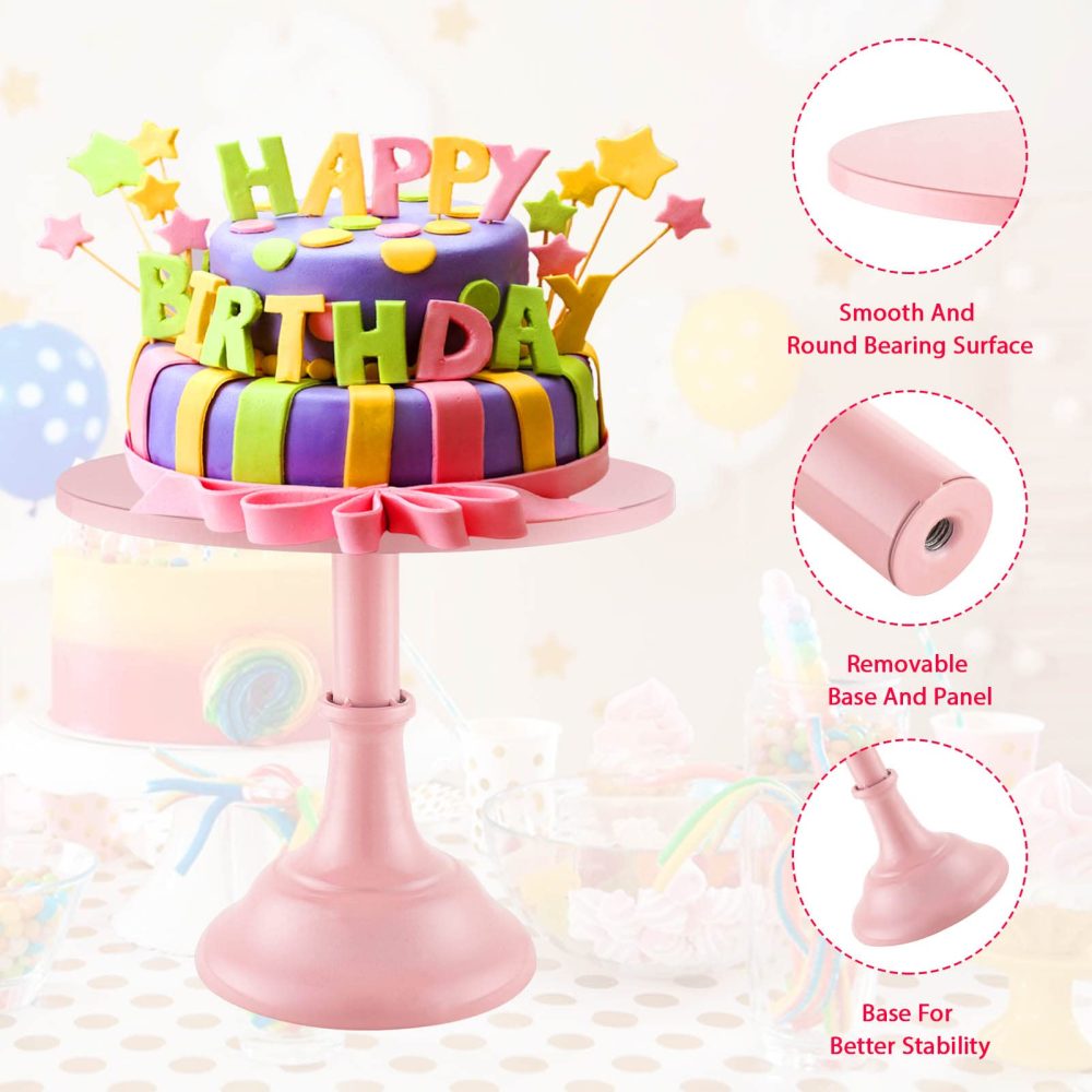 Youyijia Iron Cake Stand 10 Inch Round Cake Plate Pedestal Modern Dessert Display Cupcake Stand with Pedestal for Party Baby Shower Wedding Birthday - Image 6