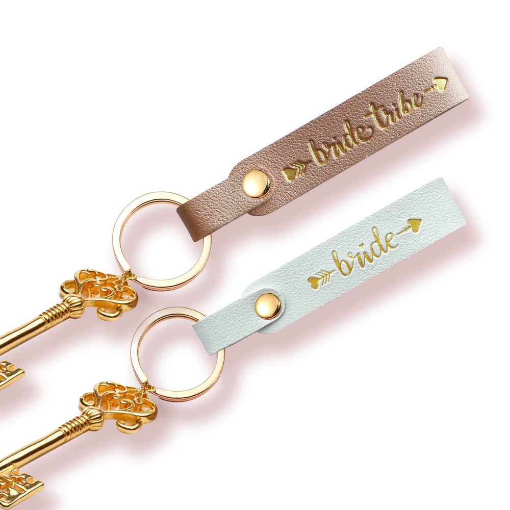 LADY&HOME 10pcs Hen Party Accessories Keychains Bridesmaid Proposal Gifts Keychains for Bride Tribe(Champagne) - Image 4