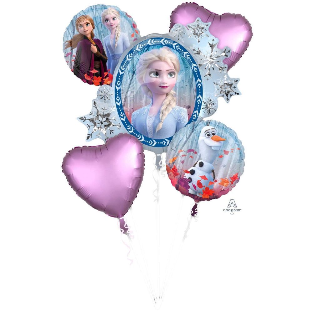 Amscan Anagram 4038901 - Disney Frozen 2 Foil Balloon Bouquet - 5 Pieces