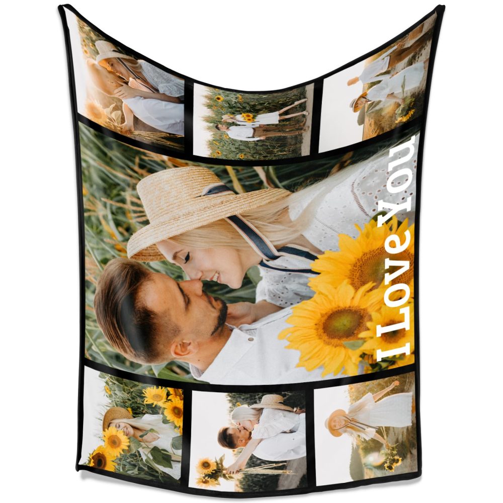 LNM Personalised Valentines Gifts for Her and Him, Personalised Blankets Adults, Customised Blankets with Photos, Custom Photo Blanket, Picture Blanket, Personalised Gifts for Women and Men - Image 5