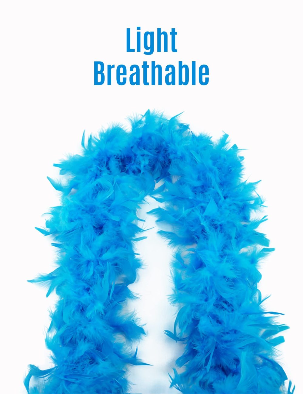 db11 Colorful Feather Boas, 6.6ft Feather Boa for Women for Dancing Wedding Party Cosplay Halloween,with Heart Rimless Sunglasses (Lake Blue) - Image 6