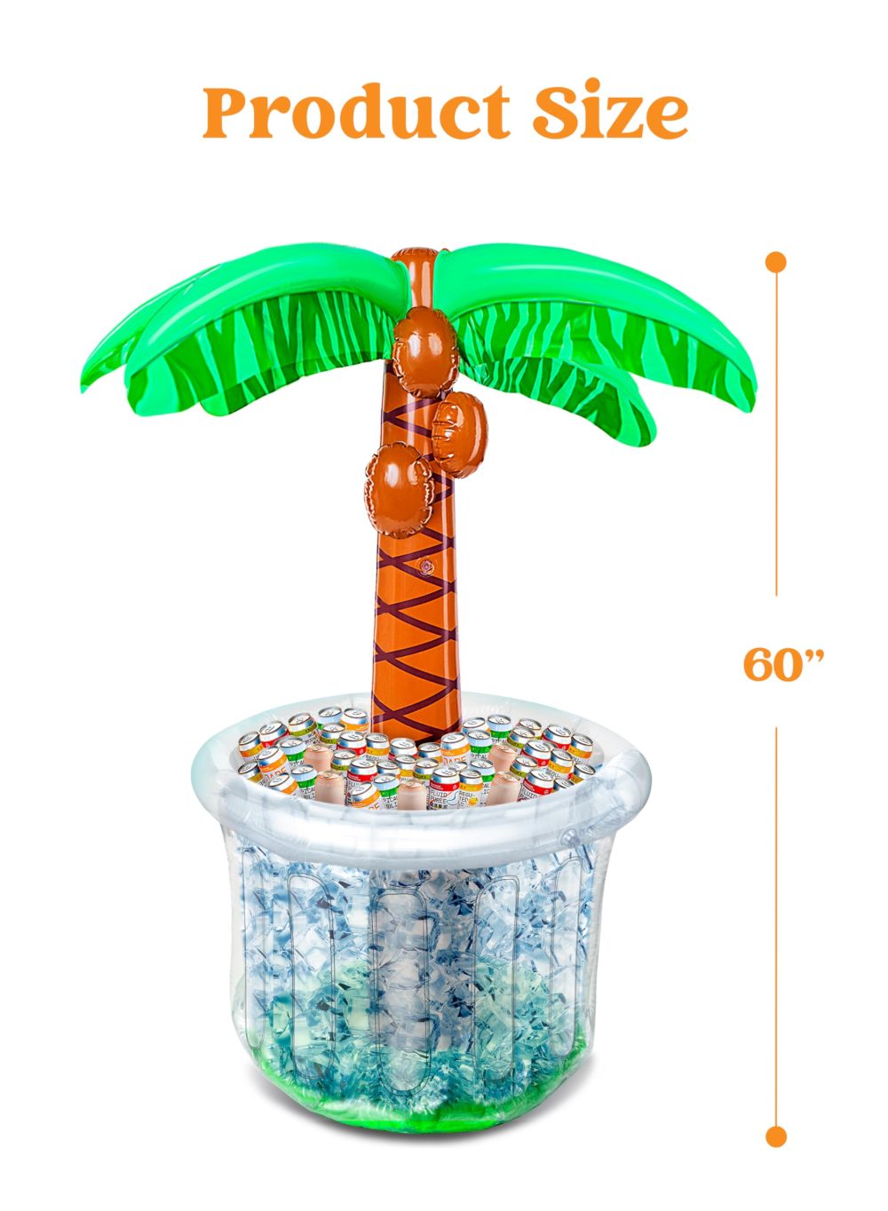 JOYIN 60" Inflatable Palm Tree Cooler, Theme Beach Party Decor, Party Supplies for Pool Party and Beach Party - Image 7