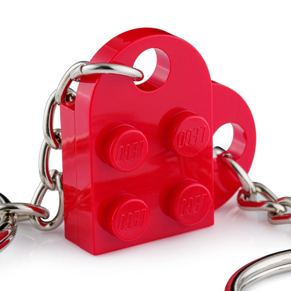 LEGO Heart Keyring | Two Keyrings | Gift Pouch Included | Red - Image 7