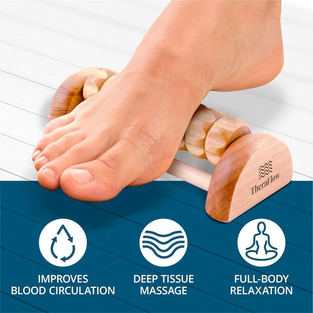 TheraFlow Foot Massager Roller - Plantar Fasciitis & Stress Relief, Foot Arch Pain, Muscle Aches, Soreness - Stimulates Myofascial Release - Foot Tension, Tightness - Relaxation Gifts for Women, Men - Image 8