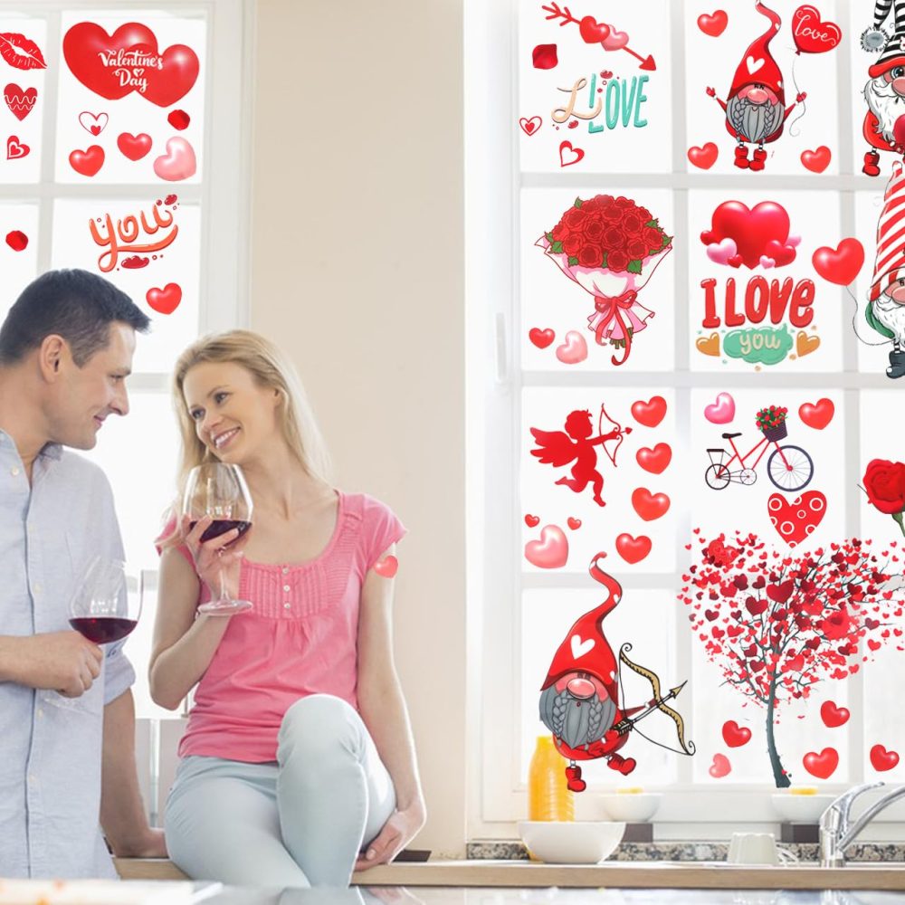 9 Sheet Valentines Day Window Clings Decorations - Image 4