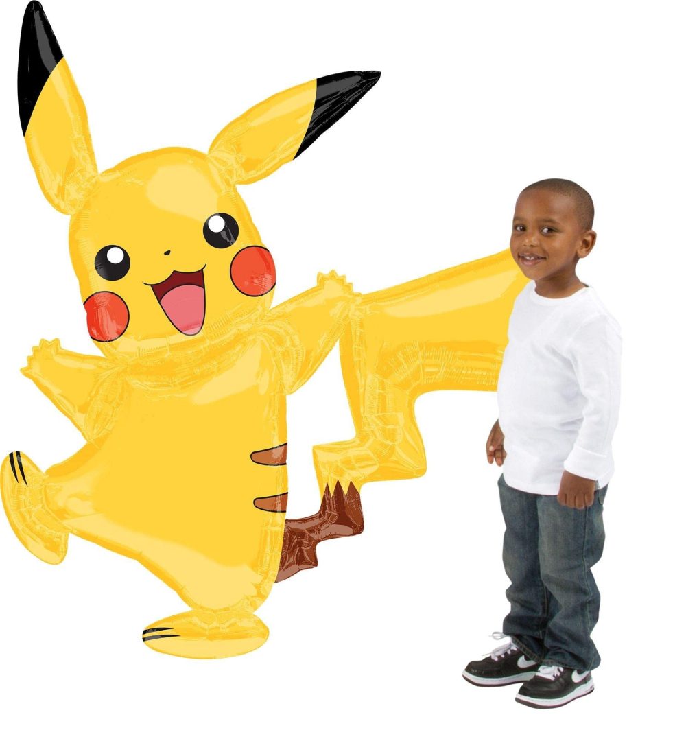 Amscan Anagram 3408401 - Pokémon Pikachu Foil AirWalker Balloon - 57 Inch, Yellow