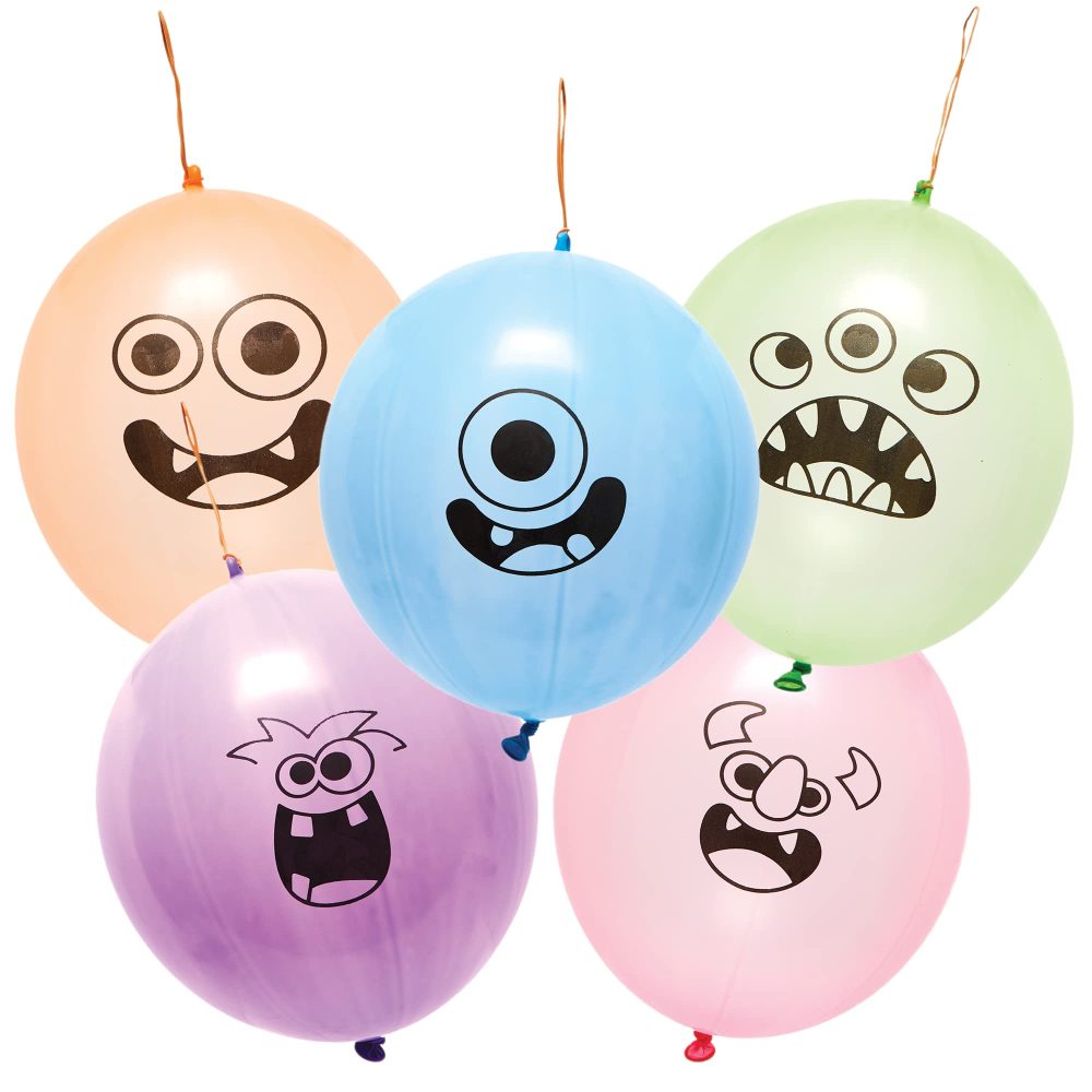 Baker Ross FX761 Monster Bunch Punching Balloons - Pack of 10, Party Bag Fillers for Kids