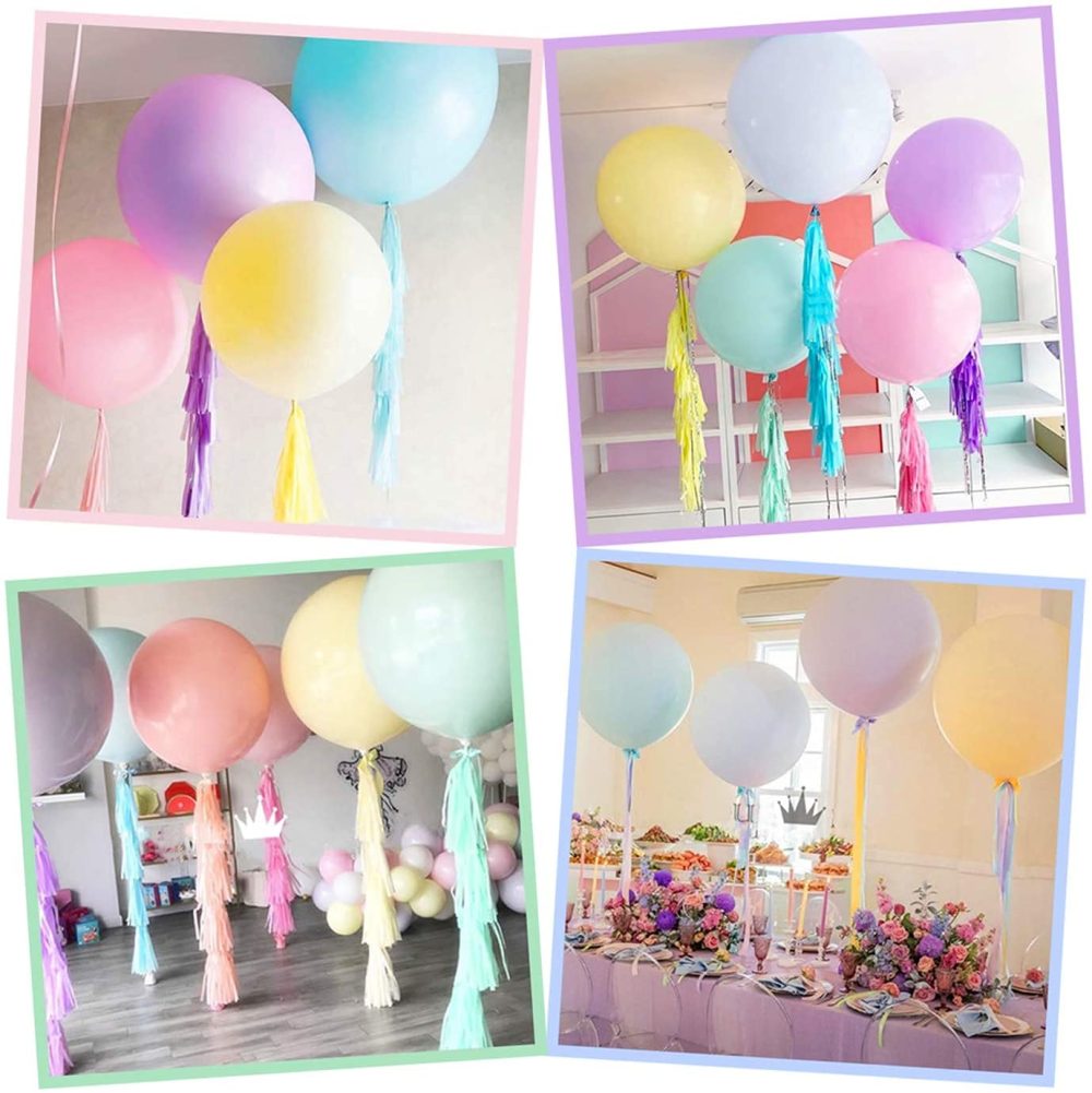 GuassLee 30pcs Pastel Balloons 18 inch Large Pastel Balloons Big Round Pastel Jumbo Latex Balloons for Birthday Wedding Baby Shower Event Decorations - Image 6