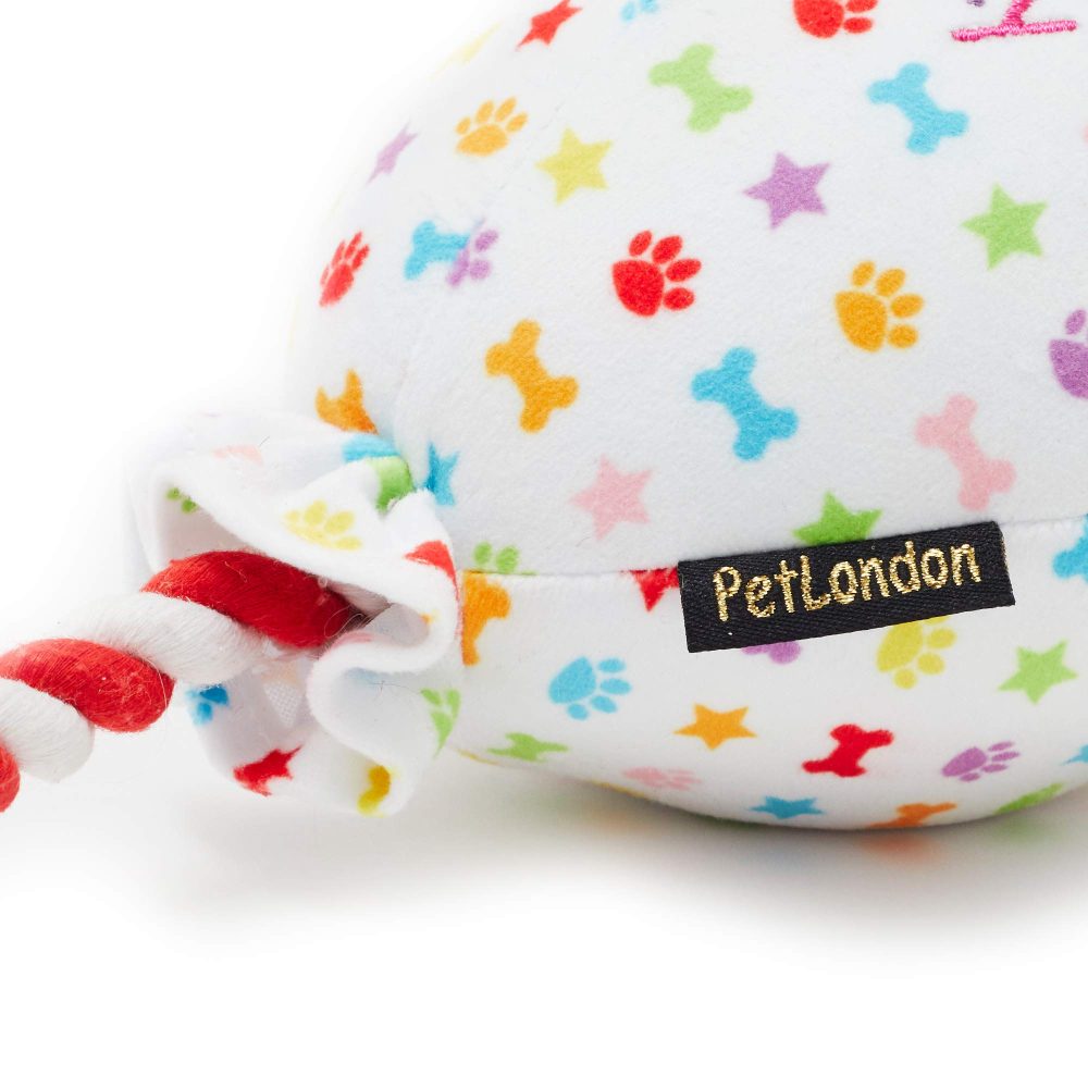 Pet London Birthday Balloon Dog Toy - Celebrate Your Dog's Happy Birthday - Plush colourful Rainbow Confetti Pattern Dog Party Gift-Perfect Pup Special Day Present-UK Designer Brand-BDAY or Adoption - Image 3